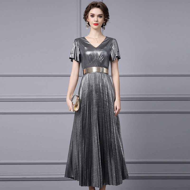 Zhili Niche Design Dress 2026 Summer New Style Formal Occasion Belted Long Slim-Fit Gown Dress