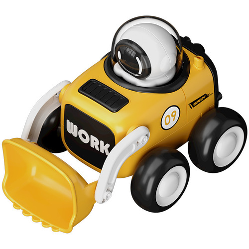 Cross-border press with whistle astronaut inertial vehicle engineering vehicle excavator bulldozer toy vehicle toy vehicle