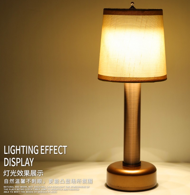 Scandinavian Solid Wood Fabric Decoration USB Table Lamp Bedroom Bedside Study B&B Led Night Light Wholesale Decal Creative