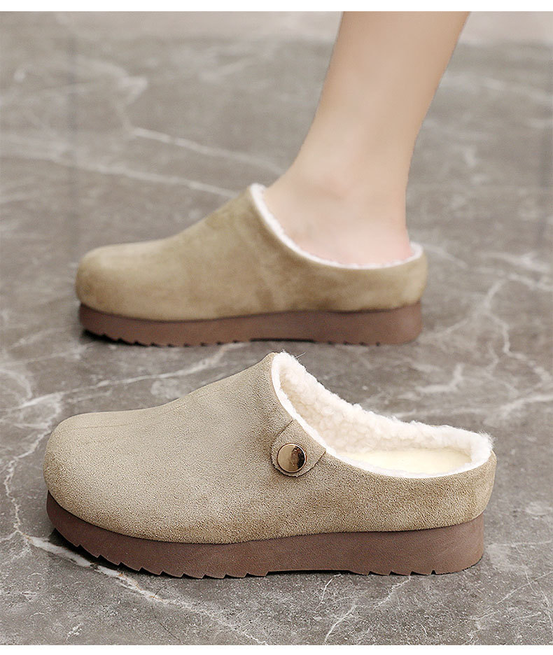 BR095 Uued 2024. aasta sügis- ja talve naiste ühevärvilised soojad puuvillased kingad Veet õhukese põhjaga, sise- ja sisetingimustes kasutamiseks, lihtsad vabaajajalatsid_voghion.com