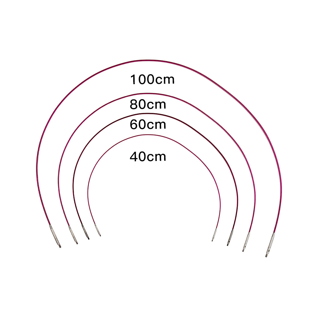 Herramienta de tejido Aguja de suéter 316 # Aguja de anillo de desmontaje de acero inoxidable 11.5 Longitud 2.2-4.5mm Juego de 9 PU