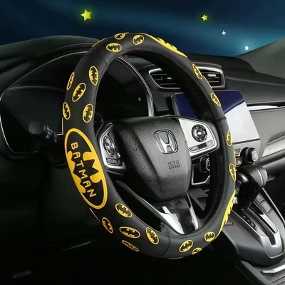 Men's Silicone Steering Wheel Cover — Steering wheel cover - batman-black-38cm