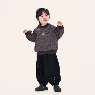 畅果服饰男童加绒 卫衣冬季新款儿童一体绒上衣中小童圆领套头衫