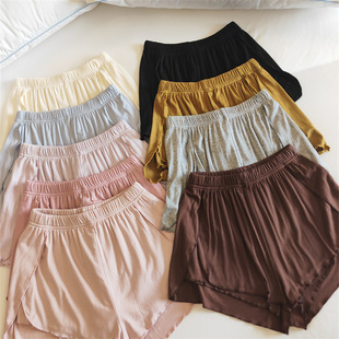 Pajama Pants Women's Summer Shorts Sexy Thin Loose Pants Sweet Cute Solid Color Home Pants plus size Ear Edge