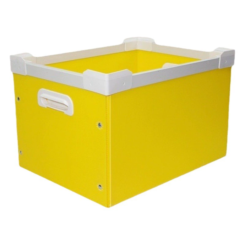 Фабрика Dongguan Подгонянный Желтый PP полая доска пластичная коробка анти-статическое наклонной коробки складной Оборот
