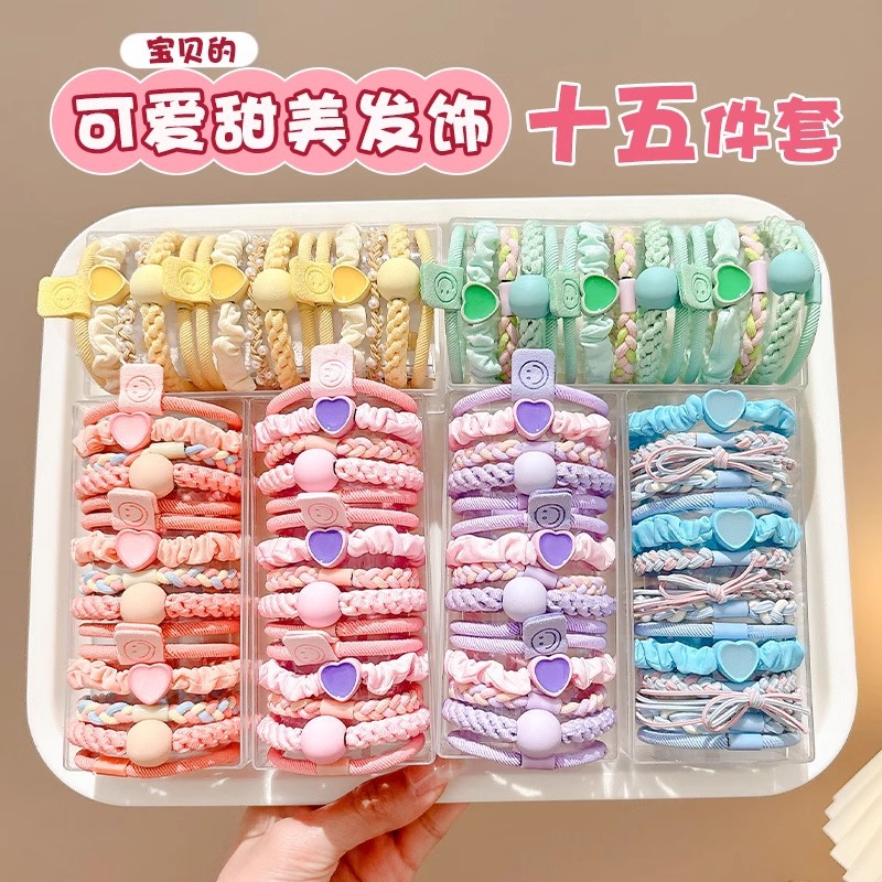 2025 nuevo cabello de niños correa de cola de caballo no lastima cabello de niña anillo de cabello de niña trenzada adorable adornamiento para el cabello