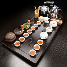 DTB9烏金石茶具套裝家用簡約現代陶瓷整套喝茶功夫實木茶盤全自動