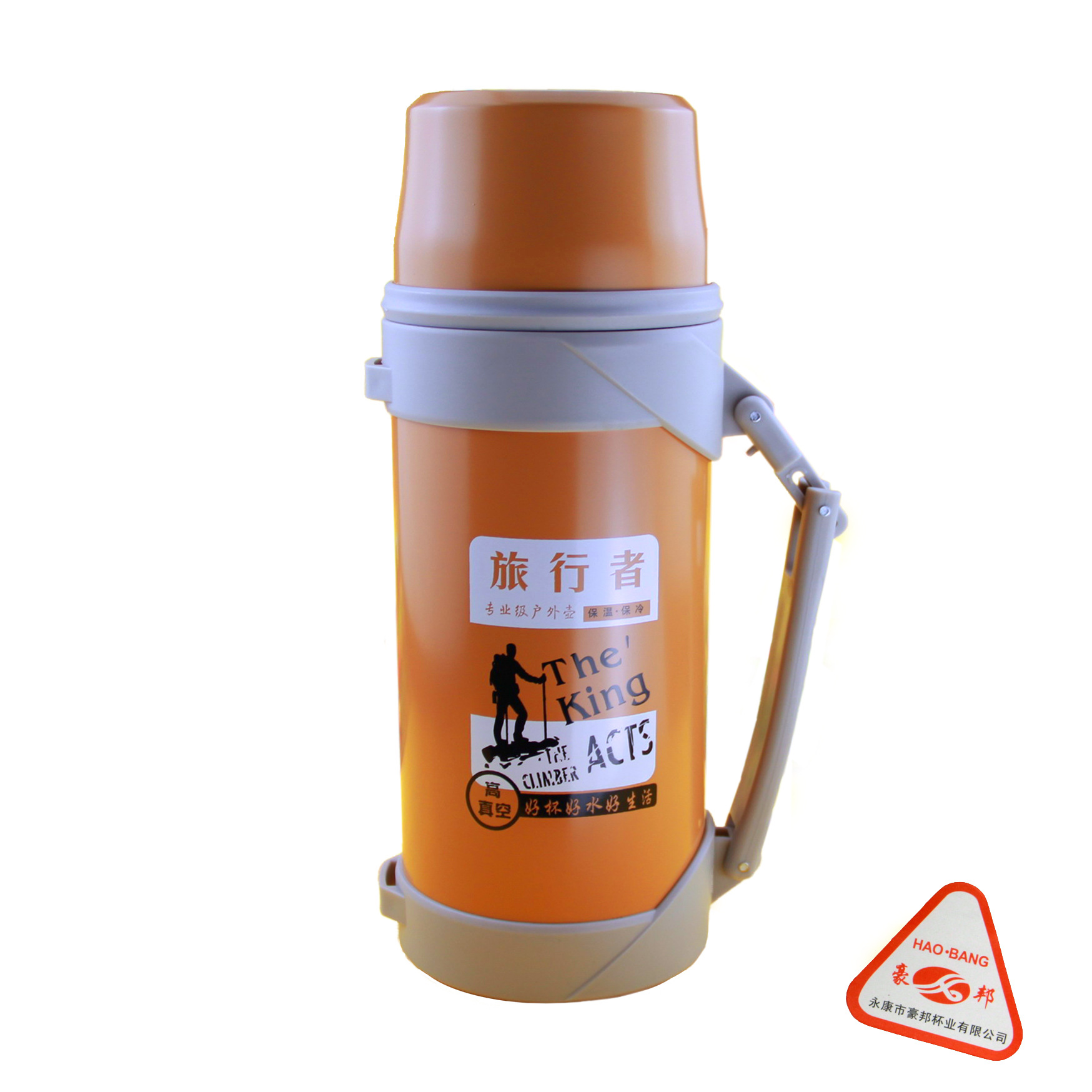 Popular coche de viaje camping deportes montañismo portátil olla térmica gran capacidad Sling 1.8L Acero inoxidable botella agua fría
