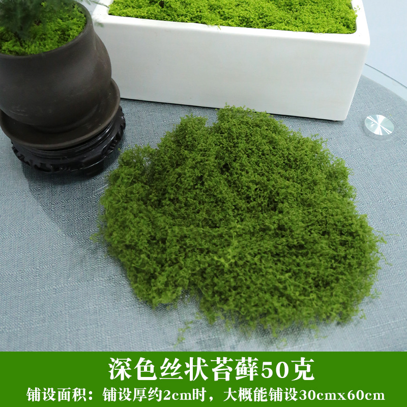 Simulación de césped de seda de musgo, paisaje de musgo biónico, plantas verdes, bonsai, pavimento de paisajismo, decoración de musgo falso, césped falso