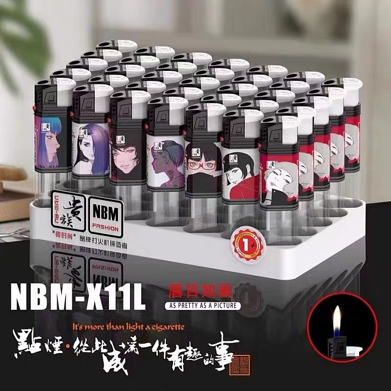ノーマンノーブル 正規品 NBM-X11L 透明 使い捨て プラスチック 電子直火ライター 業者 スーパーマーケット ライター|undefined