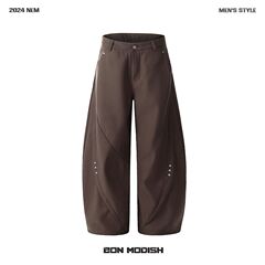 EONMODISH 2024秋の新商品はアメリカのレトロな街のシンプルでゆったりしたワイドレギンスのカジュアルパンツを撮影します。