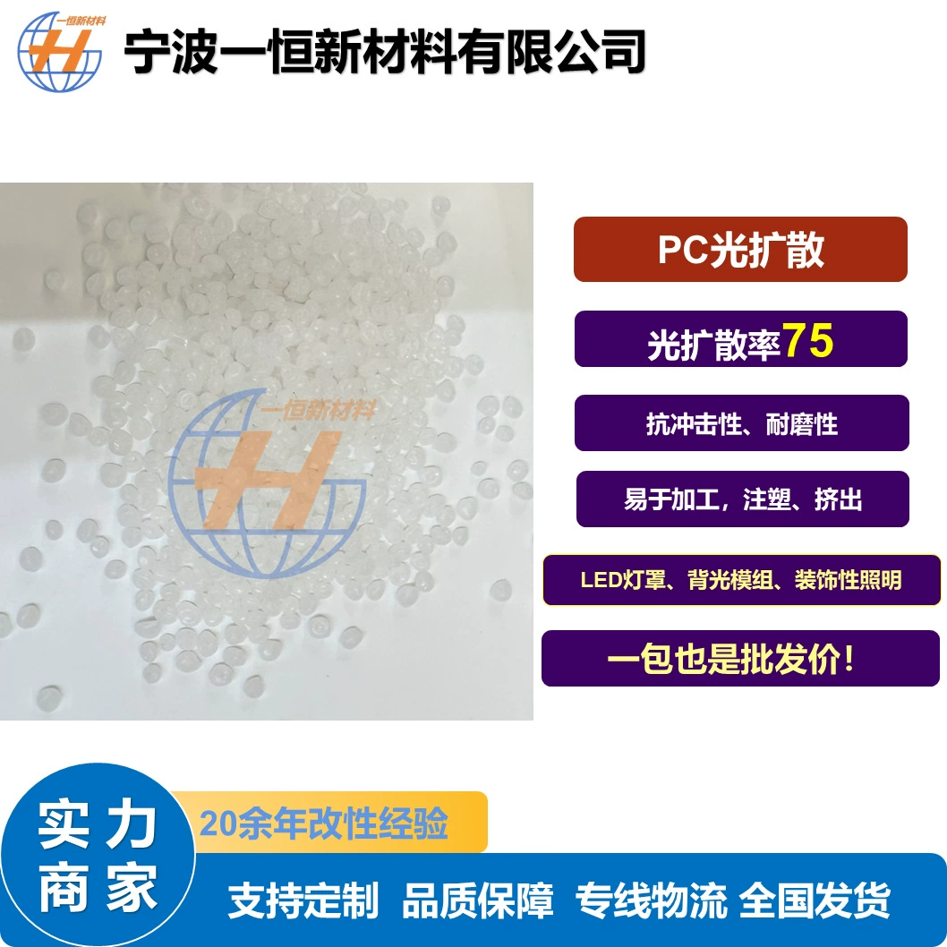 Пластиковые частицы для рассеивания света ПК с коэффициентом пропускания света 75% равномерно распределают свет и доступны для продажи со скидками.