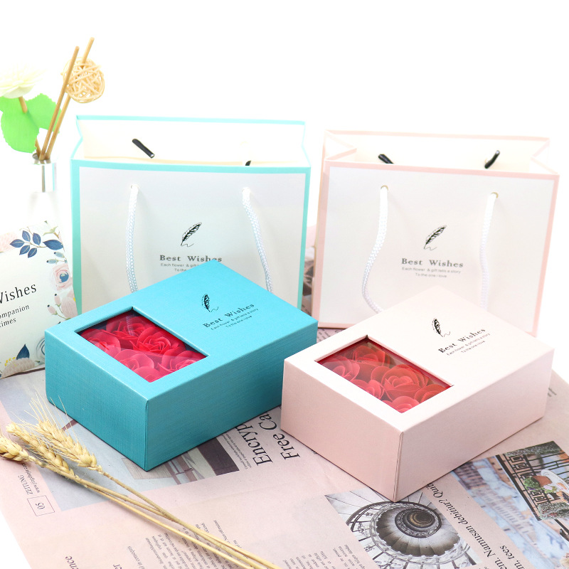 Spot wholesale watch box 6 roses gift box window jewelry box bracelet gift box lipstick pendant box
