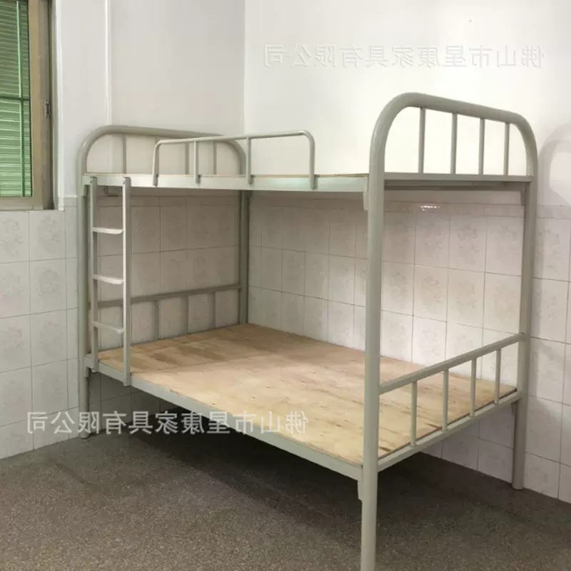 学生寝室双层铁床工地上下铁架床加厚学生单人床 出租房1.2米铁床