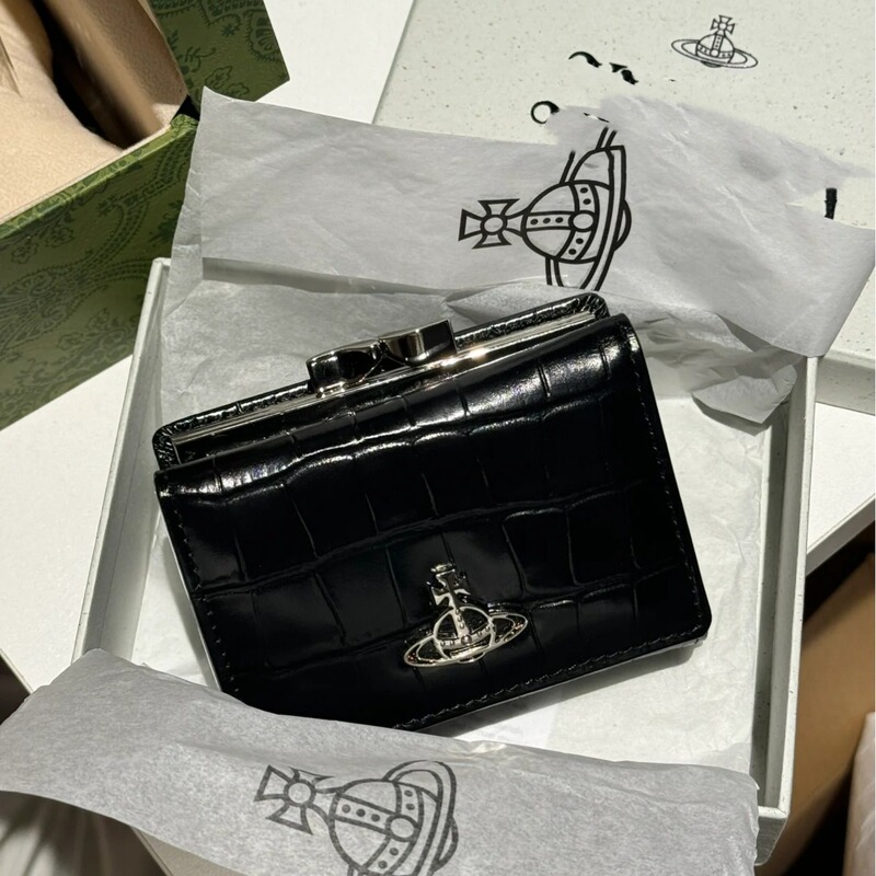 2025 New Western Queen Mother's Wallet Card Bag Crocodile Coin Purse 30% Folding Women's Coin Purse Cowhide Multi-Card Bits 2025 New Western Queen Mother's Wallet Card Bag Crocodile Coin Purse 30% Folding Women's Coin Purse Cowhide Multi-Card Bits