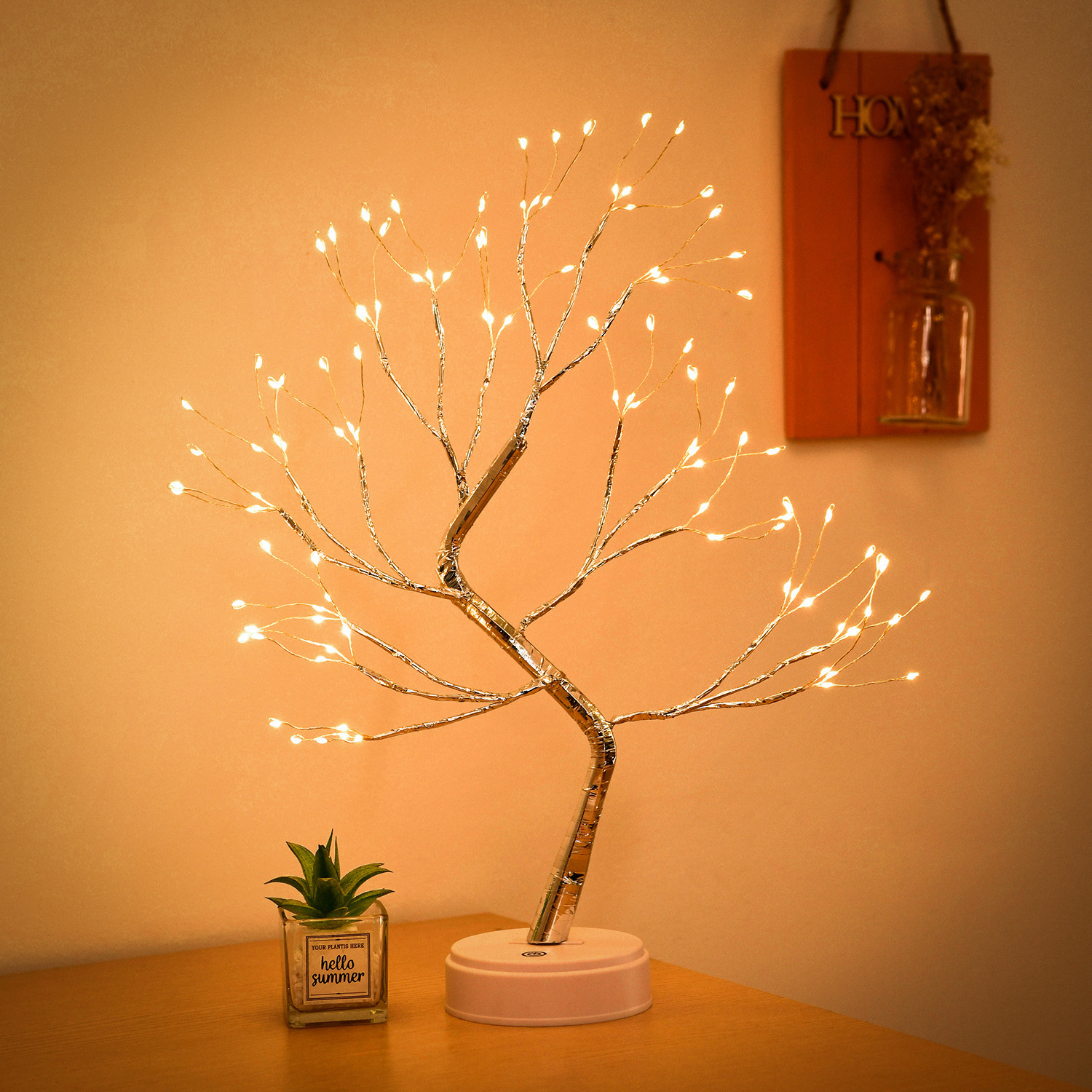 Navidad transfronteriza atmósfera de modelado LED estrella de decoración lámpara base caja de baterías USB estrella de perla lámpara de árbol