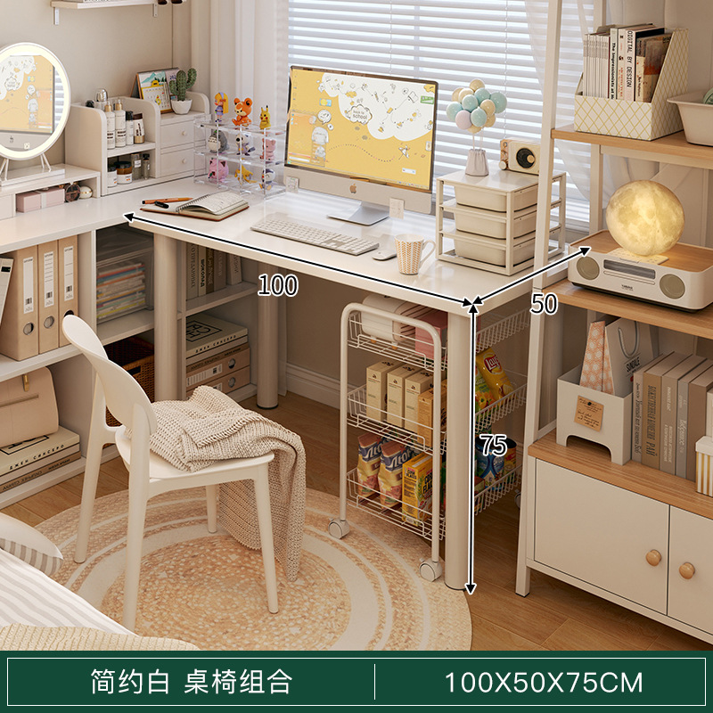 Comodador dormitorio de niñas 2 en 1 mesa de maquillaje 2025 nuevo estilo de crema de lujo ligero escritorio de escritorio casero de alta calidad