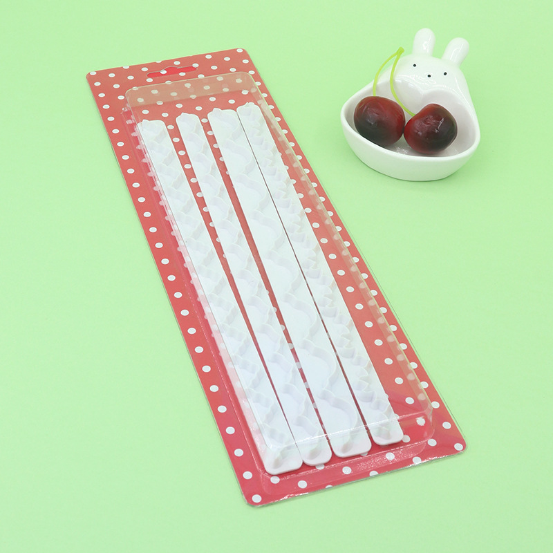 4 unids falda repujado tira cocina herramientas decoración de la torta DIY cookie molde en stock y entrega rápida