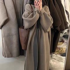ミッドレングスセータージャケット女性のデザインレトロ和風怠惰なスタイルルーズ2025秋冬新作ニットカーディガン