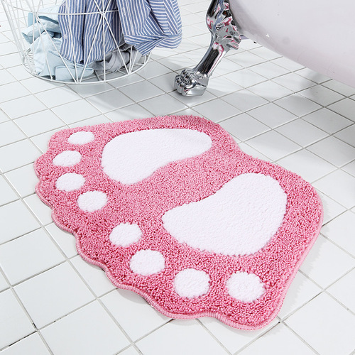 Nordic-style bathroom anti-slip faux cashmere mat, bathroom absorbent anti-slip durable dirty foot mat, entry mat