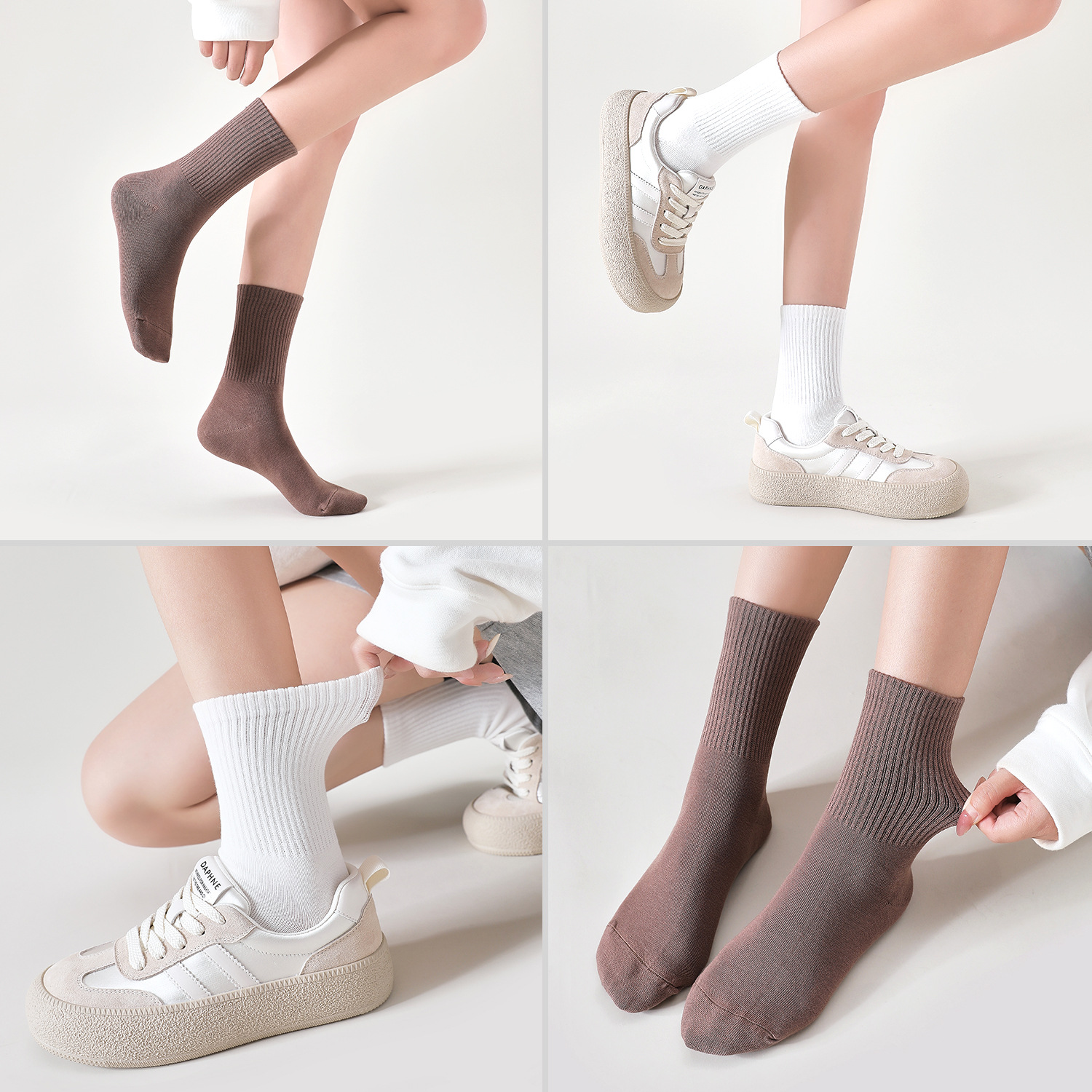 7A抗菌ソックス 女性用 秋冬 純綿 ミドル丈ソックス レディース 防臭 吸汗 パイルソックス 無地 産後ソックス 綿100%