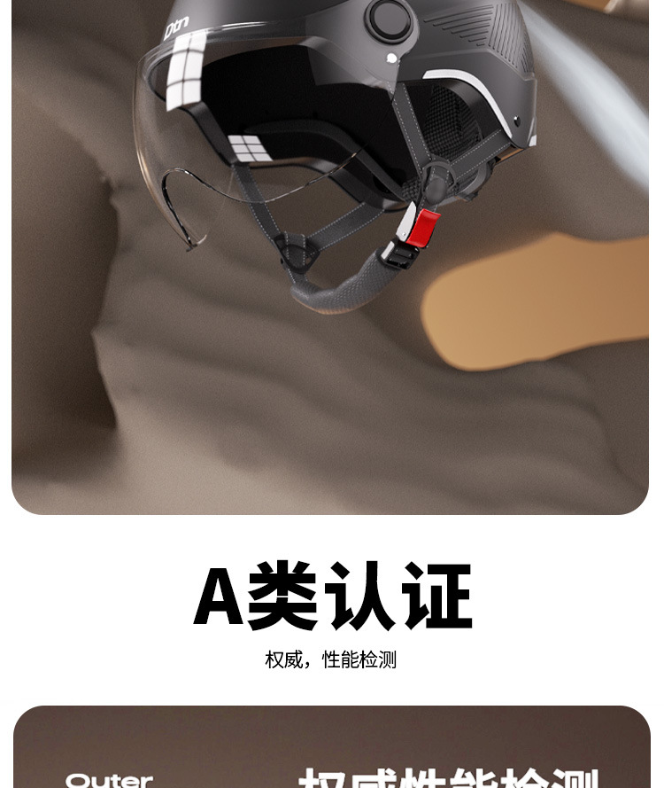 New National Standard 3C Certified Electric Motorcycle Helmet, Electric Scooter Half Helmet, Summer Sun Protection Safety Helmet for Commuting