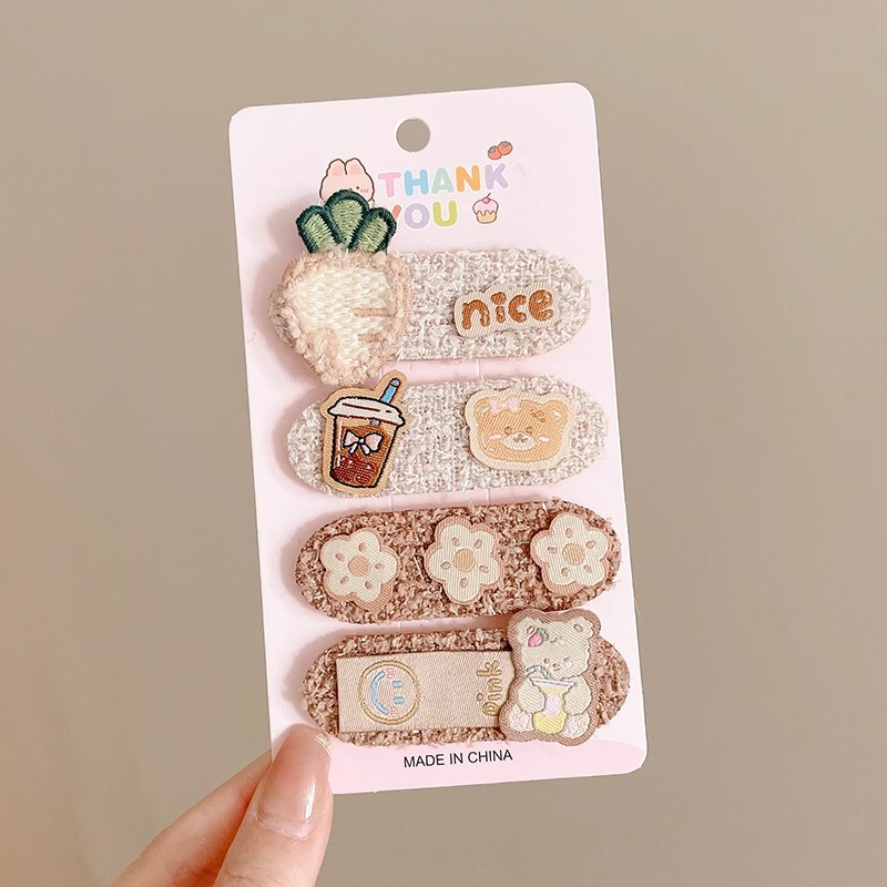 Lindo bebé flequillo pegatinas mágicas pegatinas para niños horquilla de velcro para bebé flequillo de dibujos animados tocado para niñas accesorios para el cabello