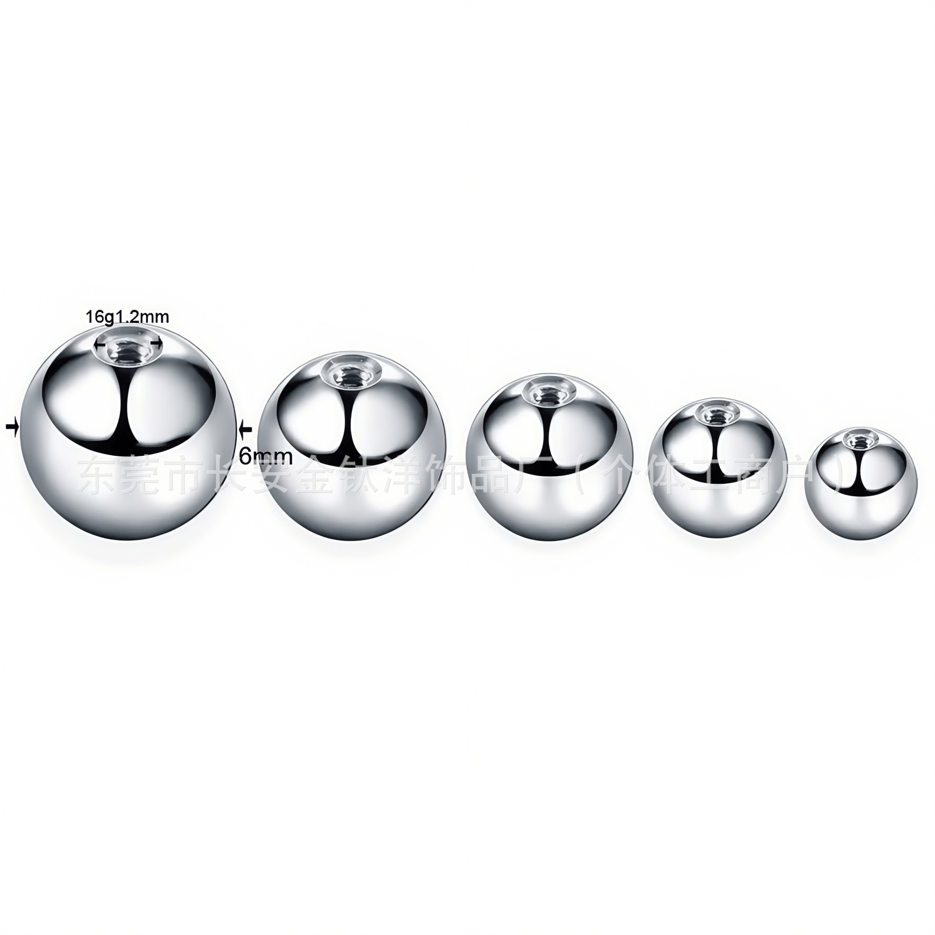 Pointed titanium steel lip stud product view