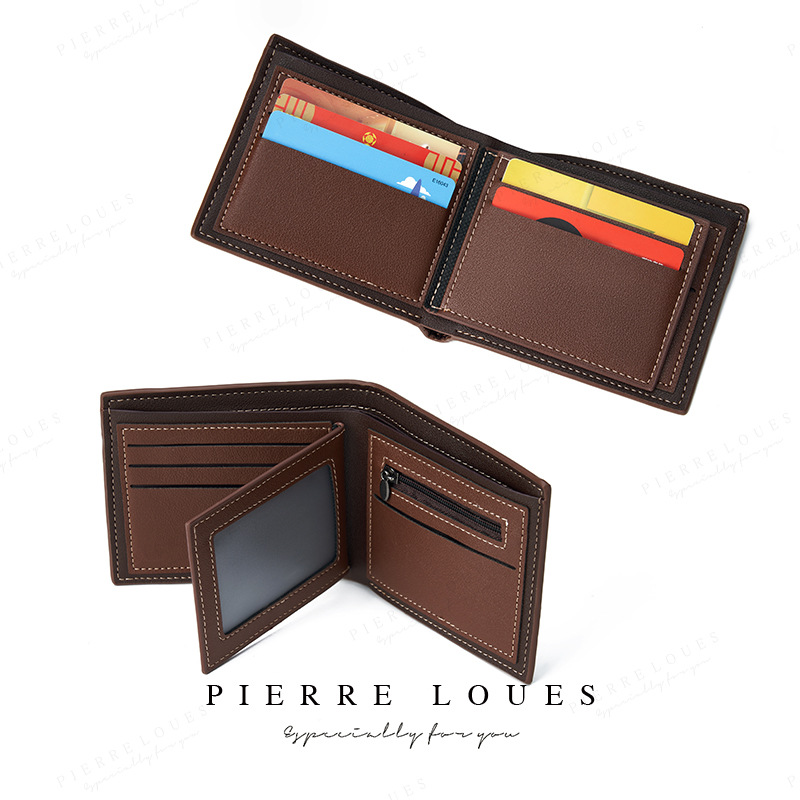 Men's Bags New Men's Wallet Short Multi card Slot Fashion Casual Wallet Men's Business Trifold Horizontal Soft Wallet_voghion.com