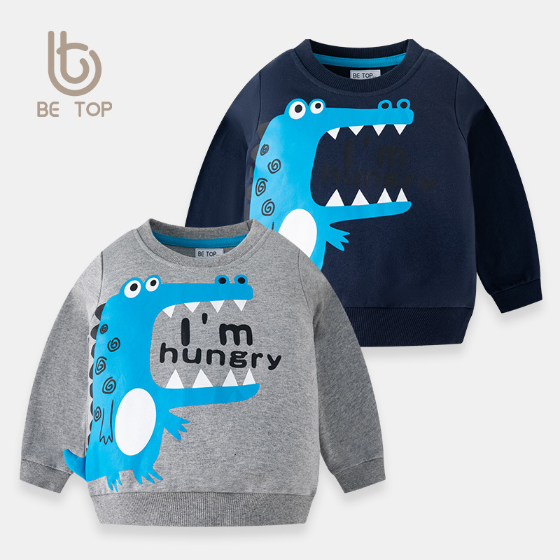 Ropa para niños dinosaurio dibujos animados tridimensional suéter para niños otoño bebé camisa de manga larga nuevo jersey entrega de una pieza