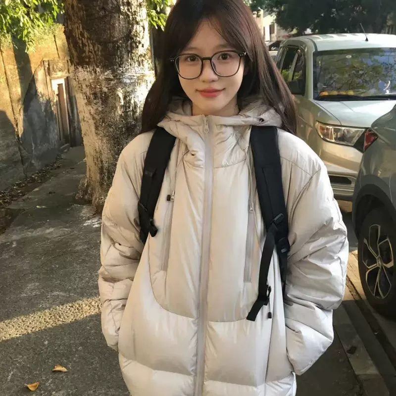 2025年冬季新款短款立体棉服时尚潮流情侣装设计感宽松保暖外套