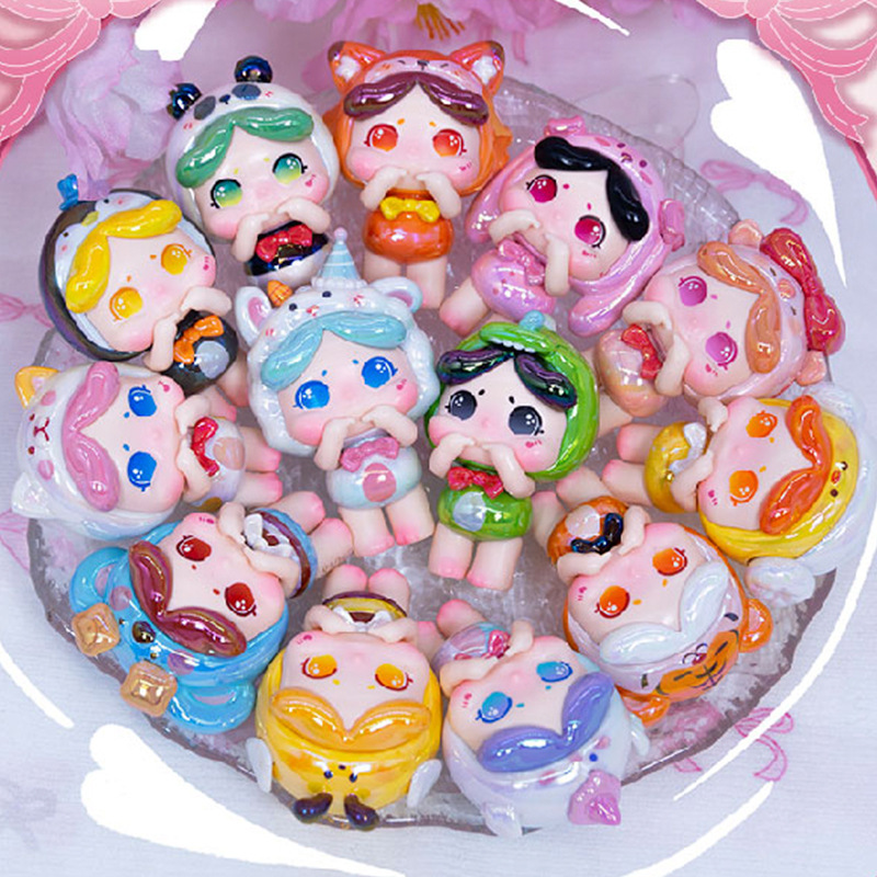 欧妮羞羞哒萌粒盲盒可爱潮玩树脂小公仔桌面工艺品装饰小摆件批发|undefined