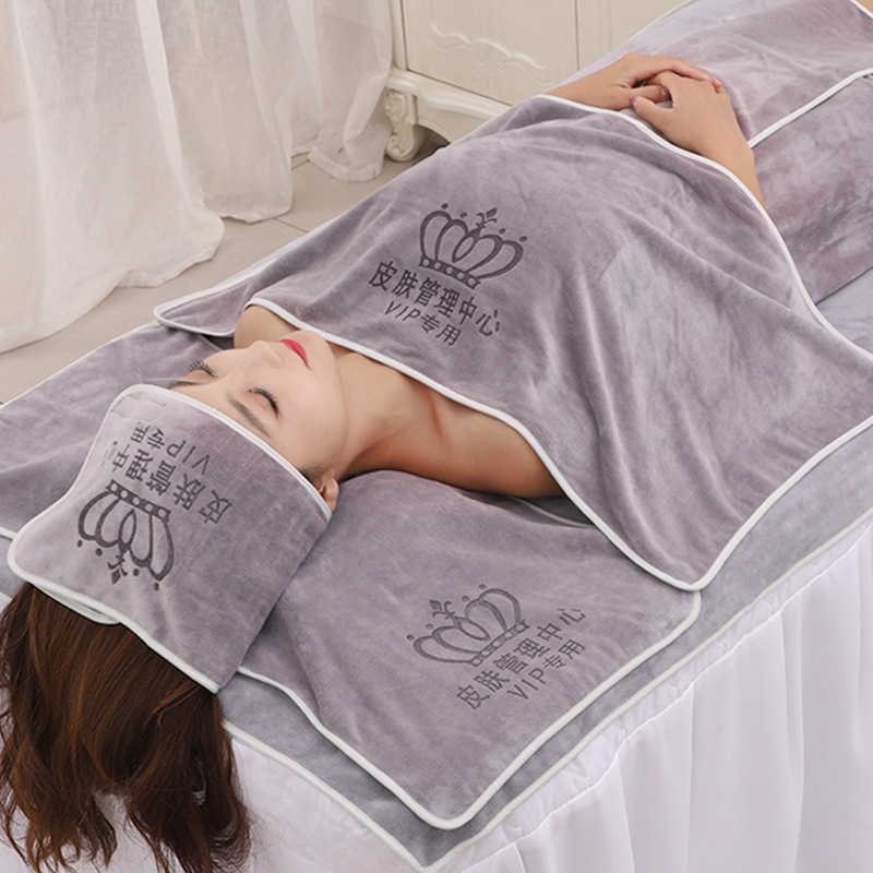 Towel Wrap, Headscarf, Bed Sheet, Large Bath Towel Set, Logo-Edged, Ultra-Thick, Beauty Salon Exclusive