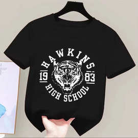 Hawkins High School Tigers 热播美剧印花T恤纯棉童装1126-4