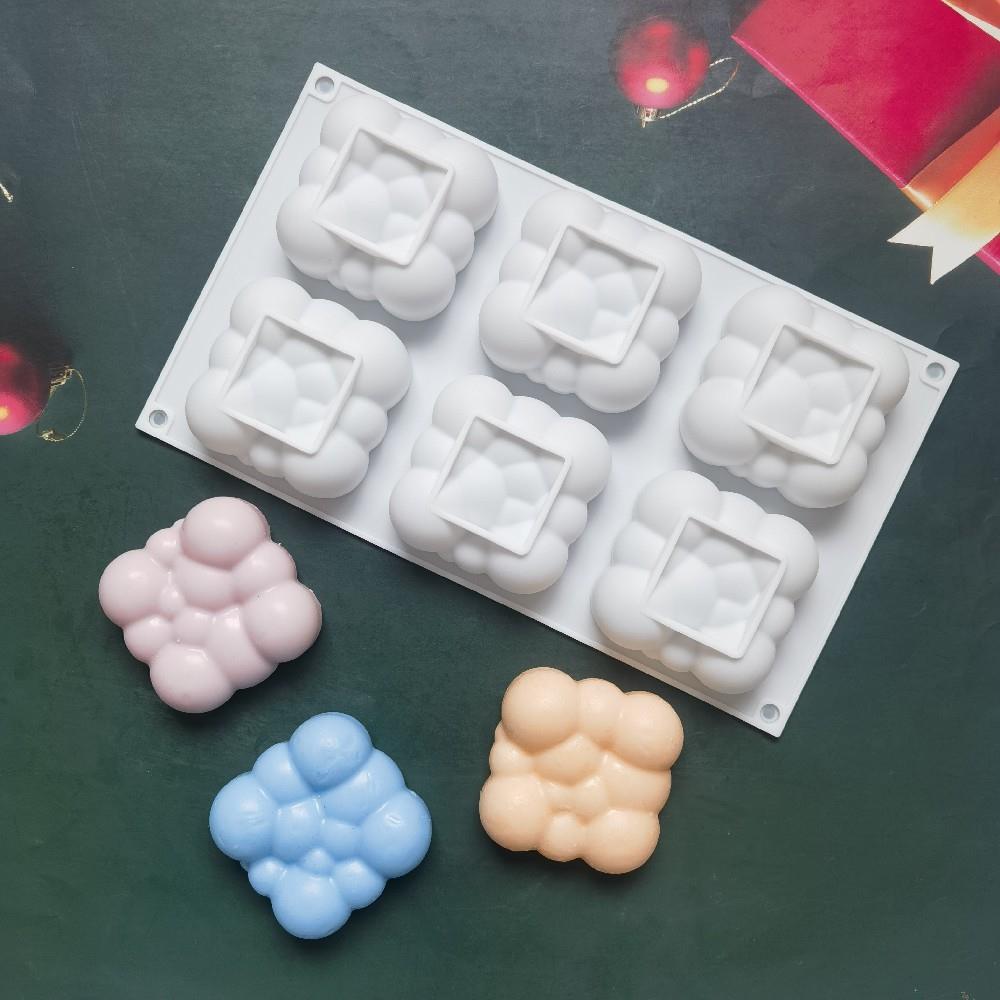 6连祥云166巧克力饼干模蛋糕模具雪糕糖果硅胶模具