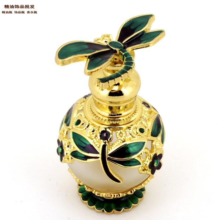 精油饰品网15ml球形蜻蜓款绿色蜻蜓盖香水瓶1.jpg