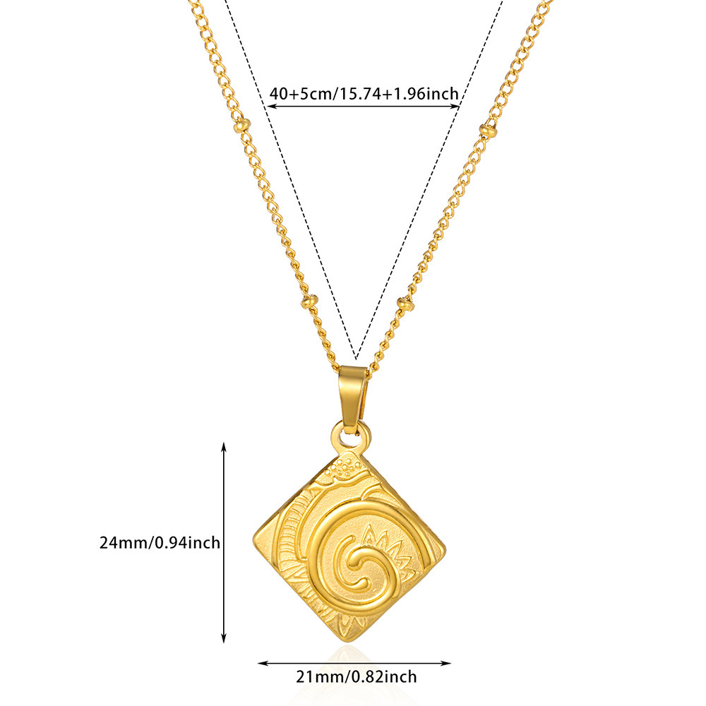 12g Weight 0.03µm-0.05µm Gold Plating Thickness PVD Coated Gold Plating Process Lobster Trigger Clasp Closure Clasp Closure Type Real Gold Plated Plating Material 304 Stainless Steel Pendant Material Stone-Free Inlay Material Pendant Necklace Classification 304 Stainless Steel Chain Material cable chain Chain Type 1 Piece Quantity Daily Occasion 304 Stainless Steel Material Geometric, Cross Pattern Unisex Gender Hip-Hop Style Waterproof Non Tarnish Craft PVD Coated Real Gold Plated 18K Gold Geometric Cross 304 Stainless Steel Hip-Hop Waterproof Non Tarnish 304 Stainless Steel Lobster Trigger Clasp Closure Pendant Necklace 15