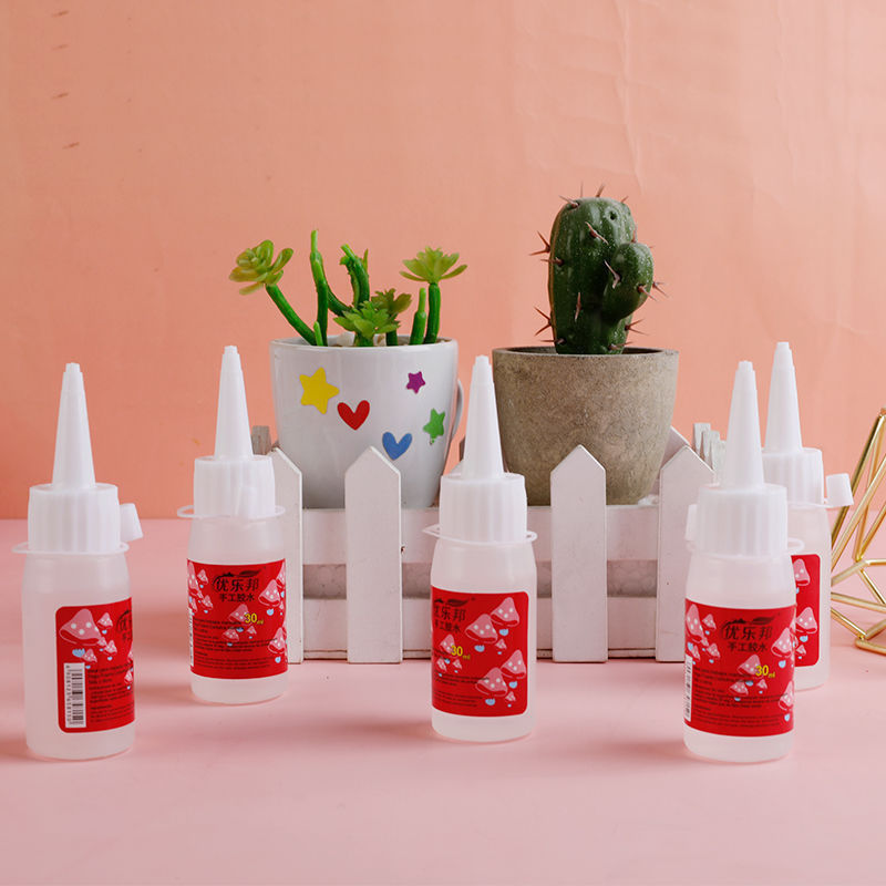 10瓶酒精胶透明液体胶儿童手工材料diy专用胶挤压式手工胶水30ml|undefined