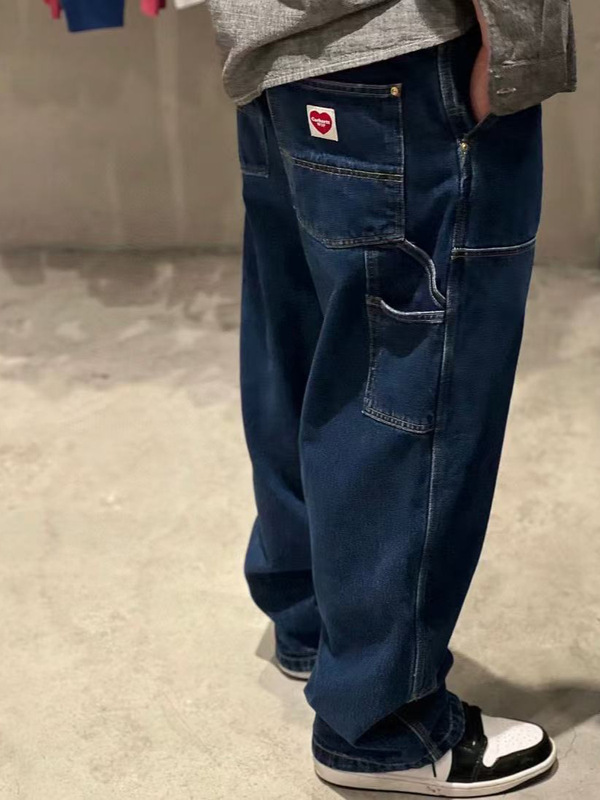 Carhartt Carhartwipnash Washed Jeans for Men and Women with Rivet Double Knees Work Pants with Washed Finish