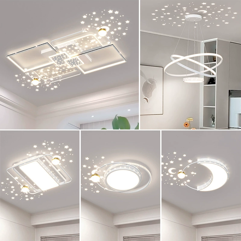 Rectangular lights for living room, star projection, lamp, new collection, light luxury style