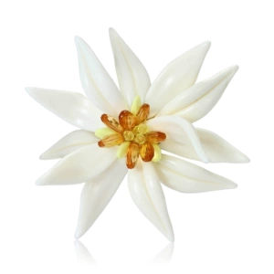Pastoral Style Enamel Edelweiss Flower Brooch Korean Style Simple Elegant Ladies Suit Decorative Corsage Accessories