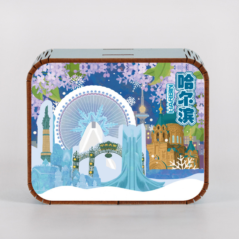 オリジナルアモイ重慶南京西安都市動態オルゴールオルゴールオルゴール観光記念品|undefined