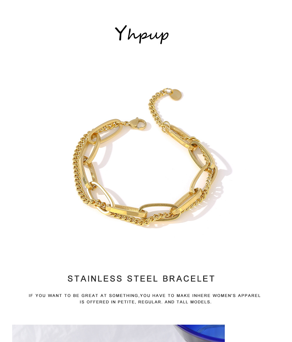 Retro Geometric Titanium Steel Plating Bracelets 1 Piece