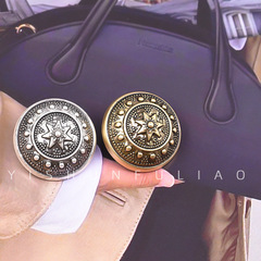 復古花紋蘑菇金屬扣子英倫風西服外套紐扣女大衣上衣裝飾扣