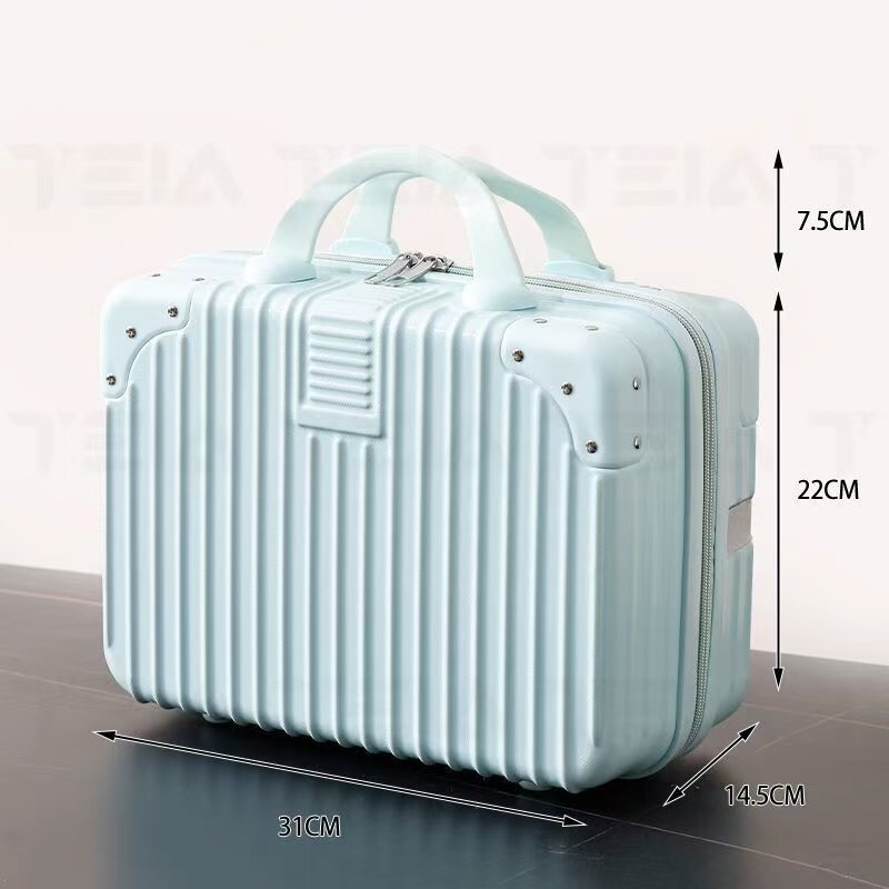 レトロスーツケース小さなスーツケース女性の化粧ケース 14inch お土産小型軽量ミニ旅行収納ボックス|undefined