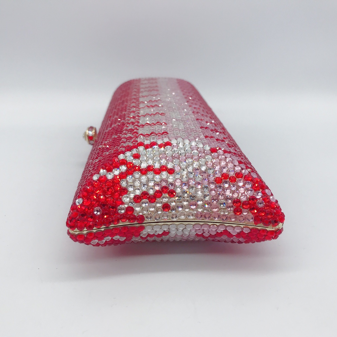 Túi clutch nữ đính đá rhinestone cầm tay hộp cứng dự tiệc — 10 # xanh ngọc chi tiết 39