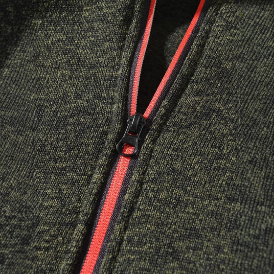 Foreign Trade Men's Spring and Autumn Casual Fashion Solid Color Sweater Men's Long Sleeve Sports Hooded Top Zipper Cardigan Sweater