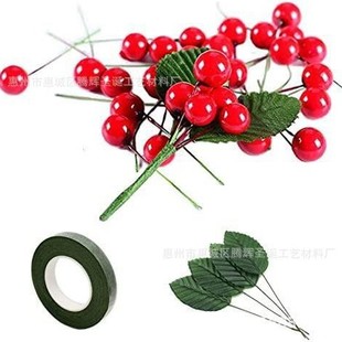 Simulation Red Fruit Berry Holly Fruit Christmas Red Ball Accessories Home Decoration Red Berry Cherry Fruit