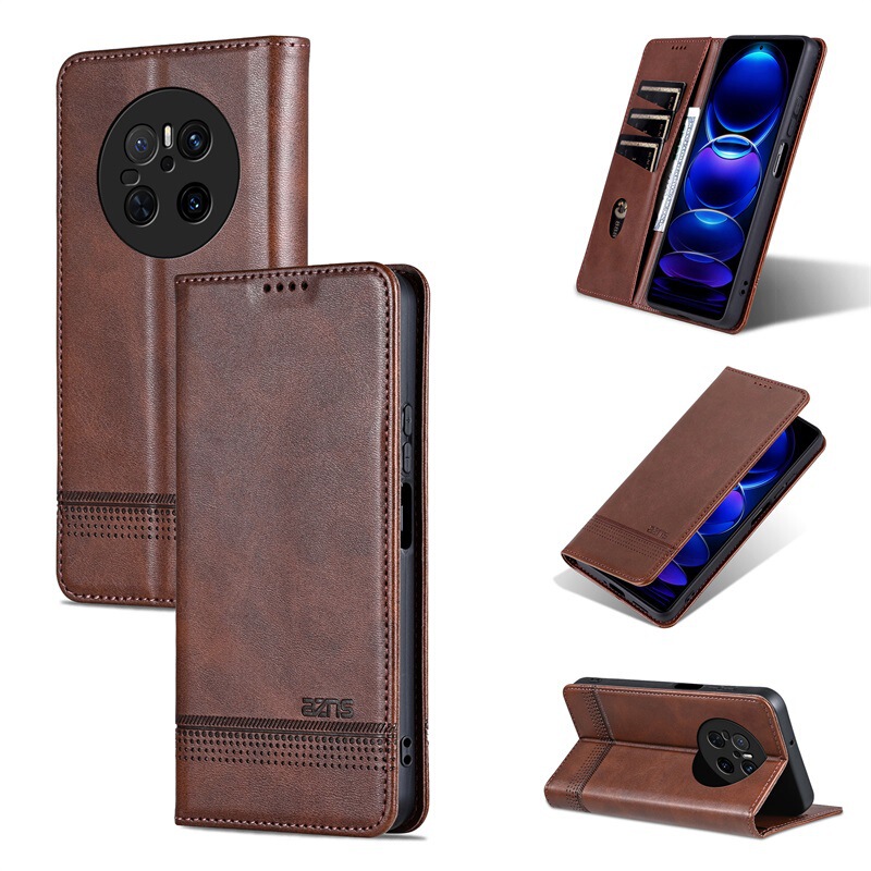 Suitable for Huawei Mate80 Mobile Phone Case 50E Front and Rear Suction All-Inclusive Mate60Pro+ Protective Leather Case for Men and Women