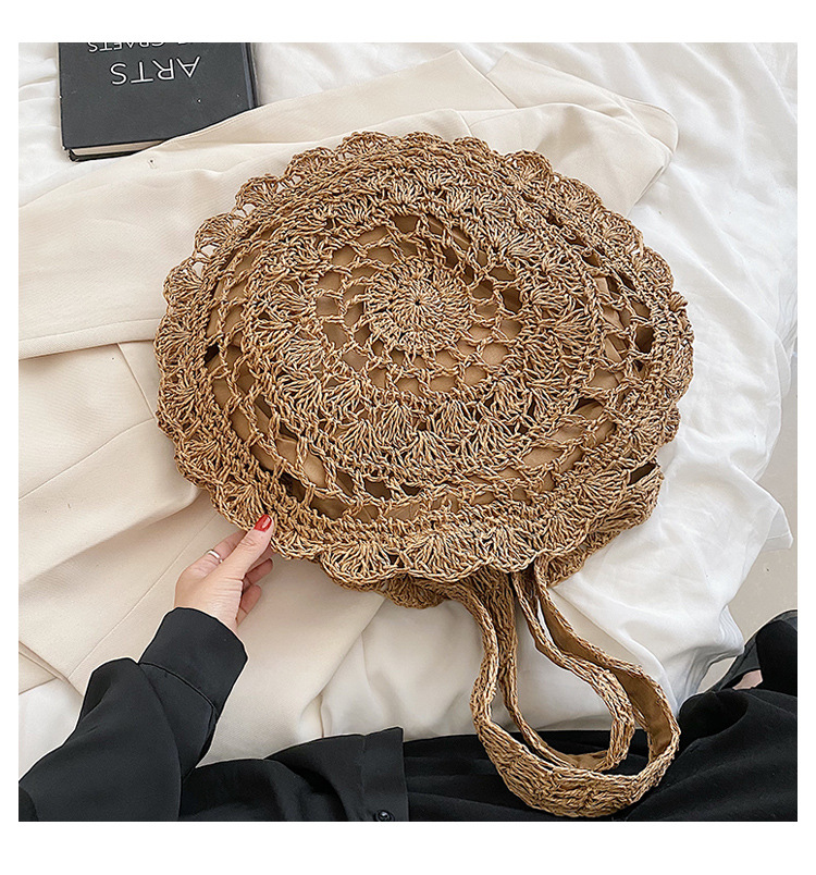 Borsa a tracolla da donna in paglia intrecciata per il mare_voghion.com